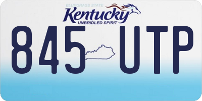 KY license plate 845UTP