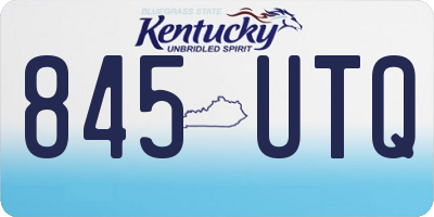 KY license plate 845UTQ