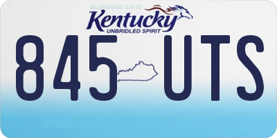 KY license plate 845UTS