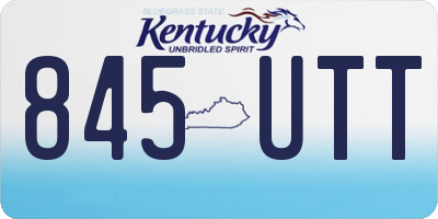 KY license plate 845UTT