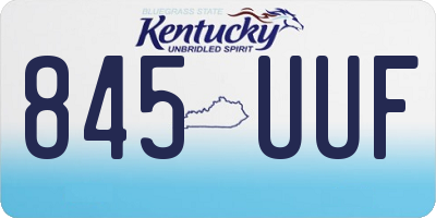 KY license plate 845UUF