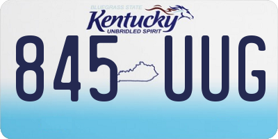 KY license plate 845UUG