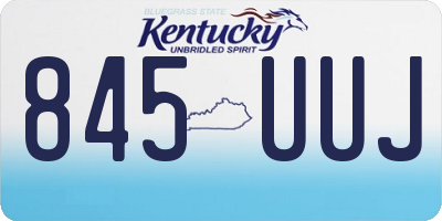 KY license plate 845UUJ