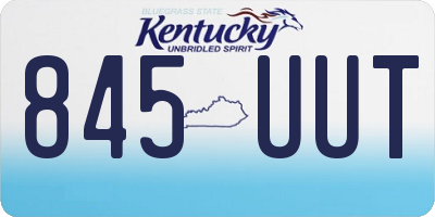 KY license plate 845UUT