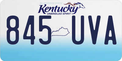 KY license plate 845UVA