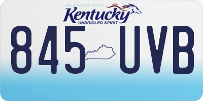 KY license plate 845UVB