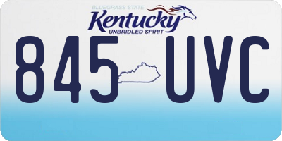 KY license plate 845UVC