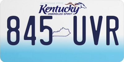 KY license plate 845UVR