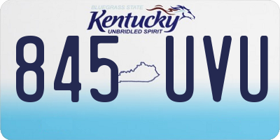 KY license plate 845UVU