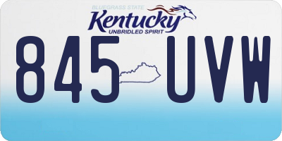 KY license plate 845UVW