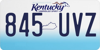 KY license plate 845UVZ