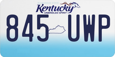 KY license plate 845UWP