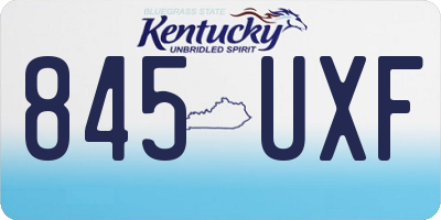 KY license plate 845UXF