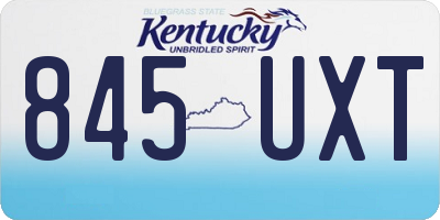 KY license plate 845UXT