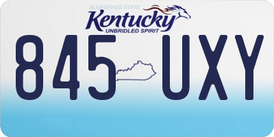 KY license plate 845UXY