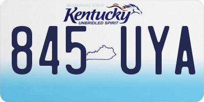 KY license plate 845UYA