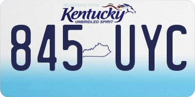 KY license plate 845UYC