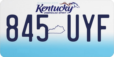 KY license plate 845UYF