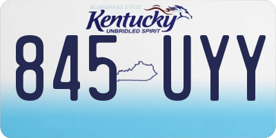 KY license plate 845UYY