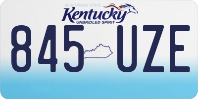 KY license plate 845UZE