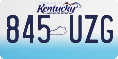 KY license plate 845UZG