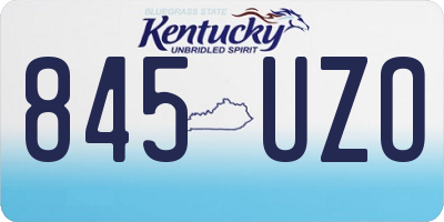 KY license plate 845UZO