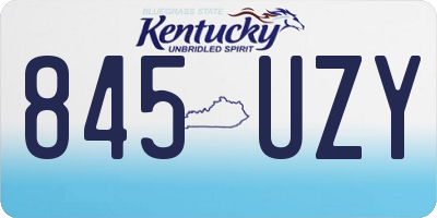 KY license plate 845UZY