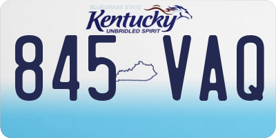 KY license plate 845VAQ