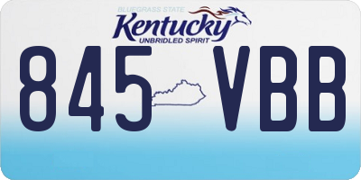 KY license plate 845VBB