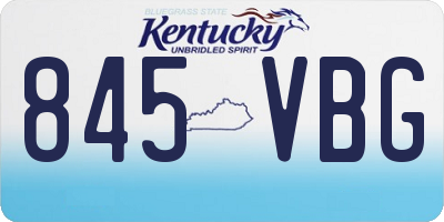 KY license plate 845VBG