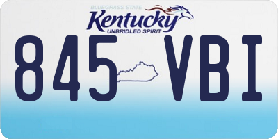 KY license plate 845VBI