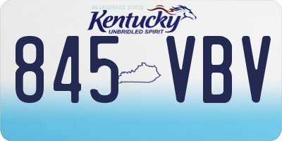 KY license plate 845VBV