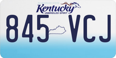 KY license plate 845VCJ