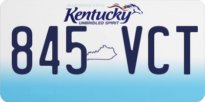 KY license plate 845VCT