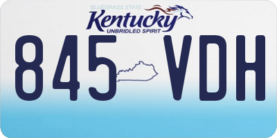 KY license plate 845VDH