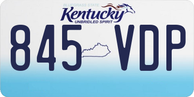 KY license plate 845VDP