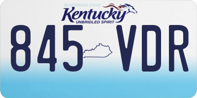KY license plate 845VDR