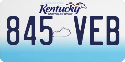 KY license plate 845VEB