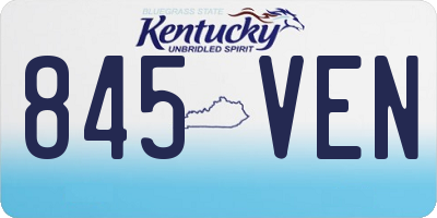 KY license plate 845VEN
