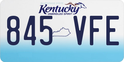 KY license plate 845VFE