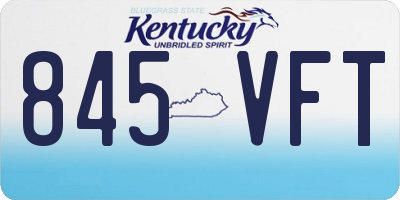 KY license plate 845VFT