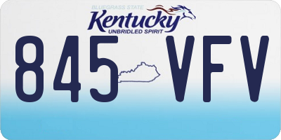 KY license plate 845VFV