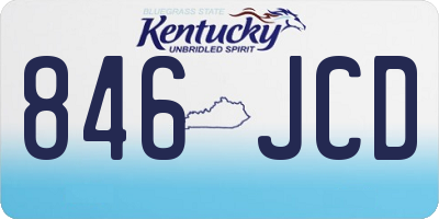 KY license plate 846JCD