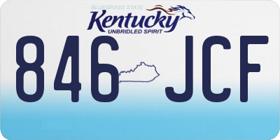 KY license plate 846JCF