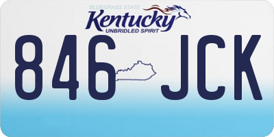 KY license plate 846JCK