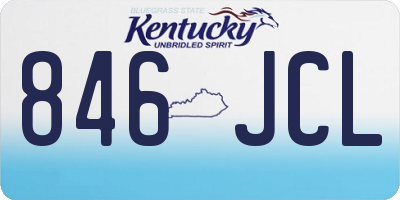 KY license plate 846JCL