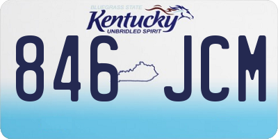 KY license plate 846JCM