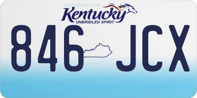 KY license plate 846JCX