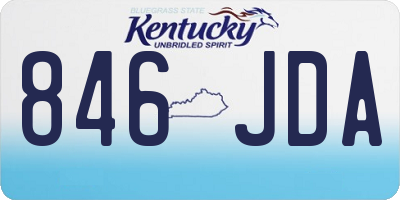 KY license plate 846JDA