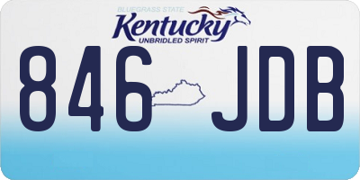 KY license plate 846JDB